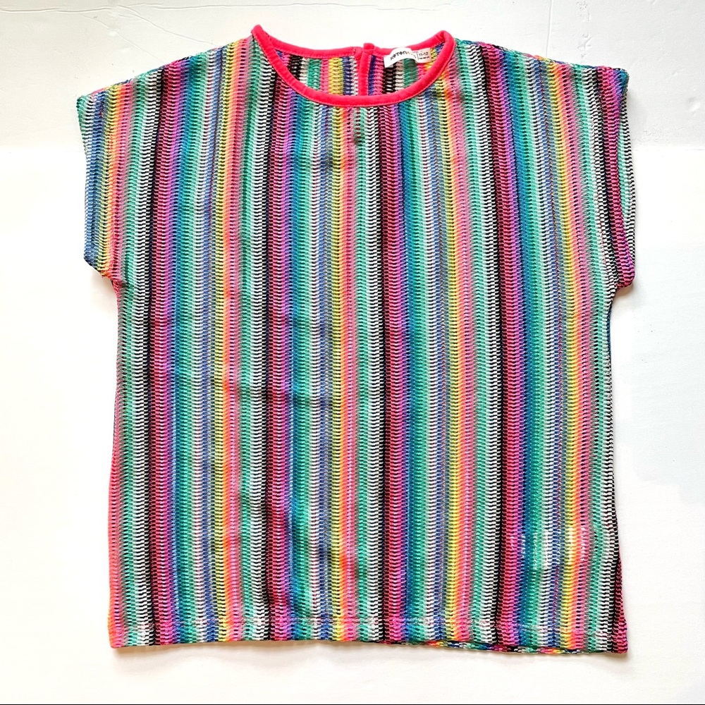 Girls Mesh Crochet Summer Top Size Small - NWOT